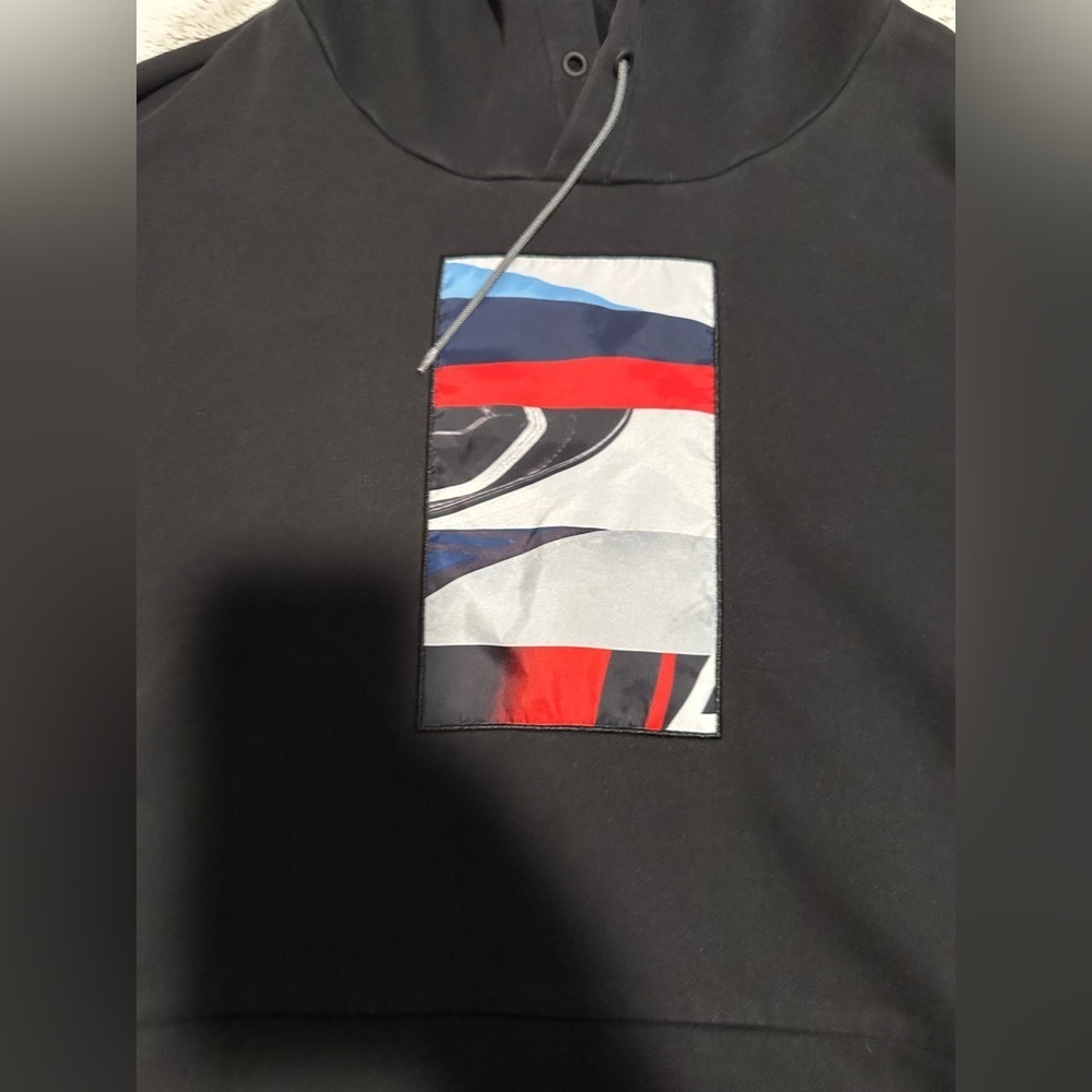 Puma x BMW Motorsport Black Hoodie with Colorful Abstract Logo BMW Emblem - Picture 4 of 13